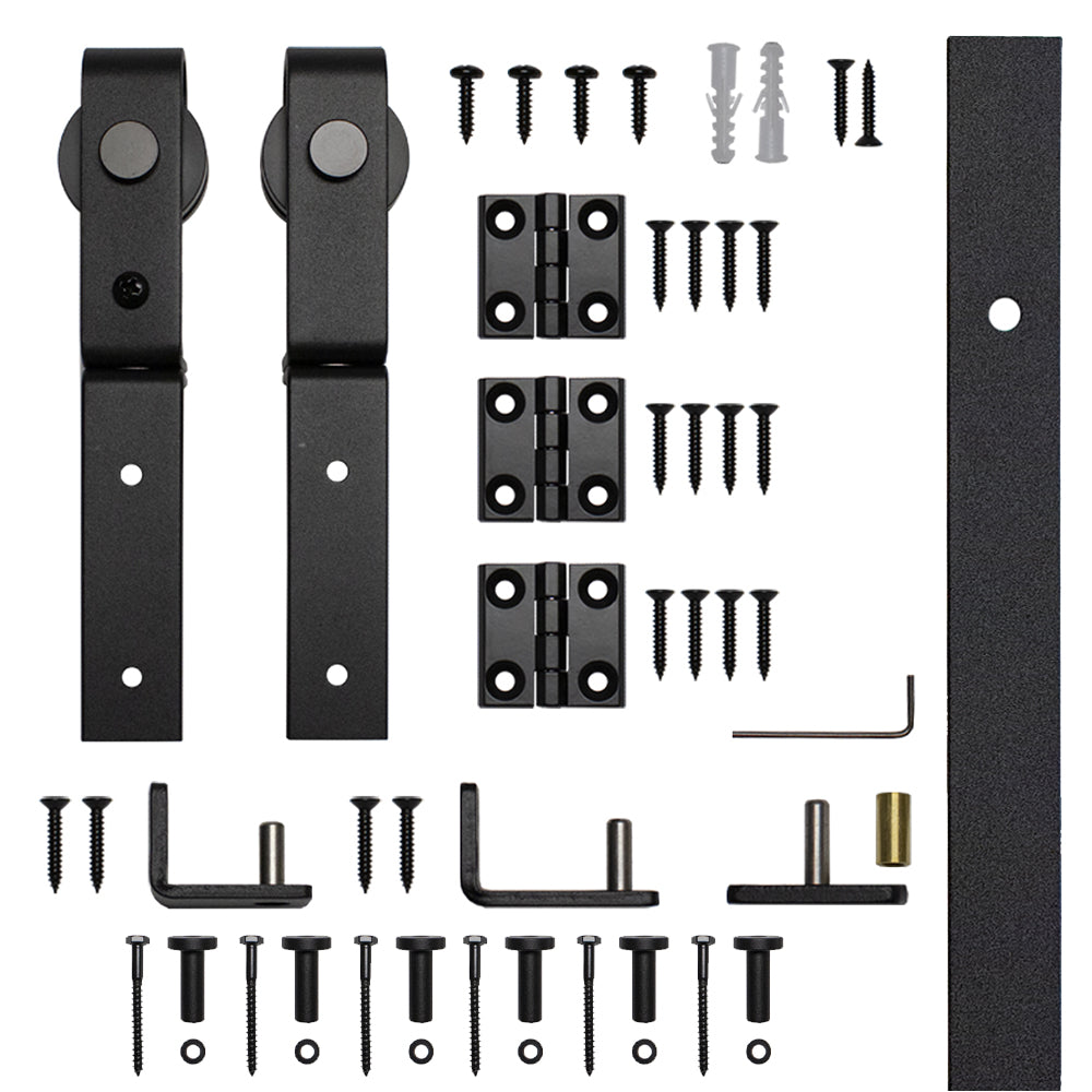 Bifold Mini Barn Door Hardware Kit Front Mount Rail