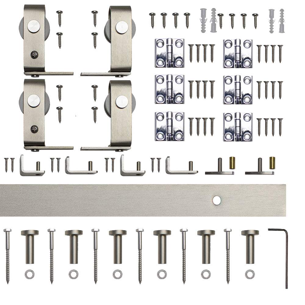 Bifold Mini Barn Door Hardware Kit Top Mount Rail