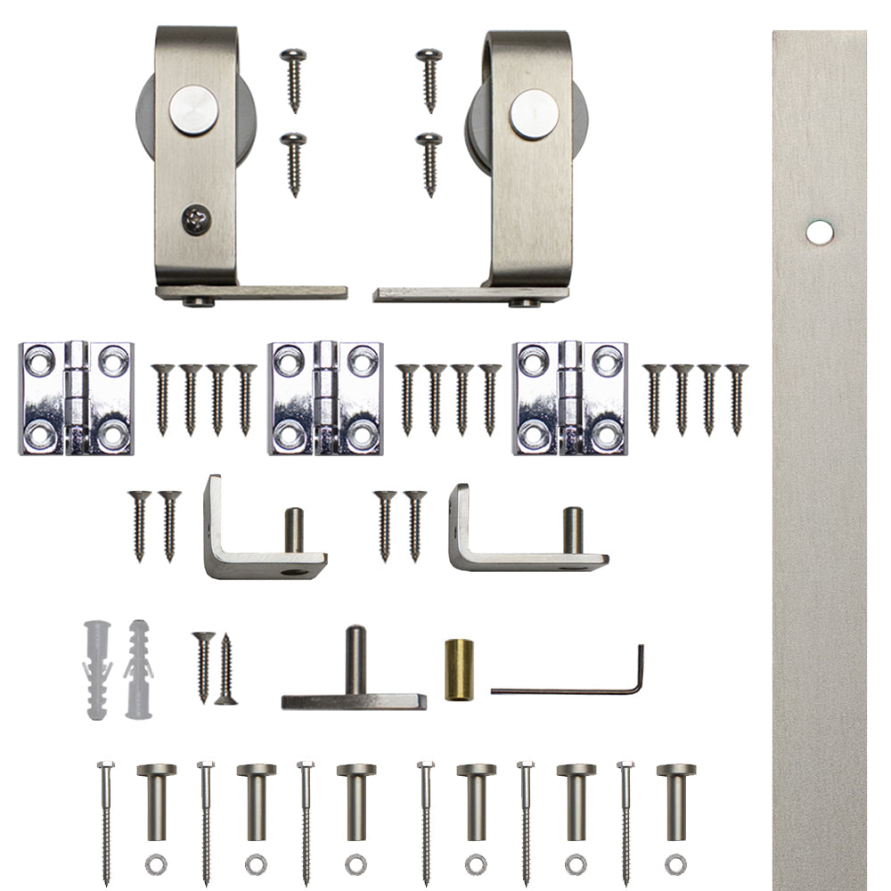 Bifold Mini Barn Door Hardware Kit Top Mount Rail