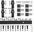 Bifold Mini Barn Door Hardware Kit Top Mount Rail, 48"