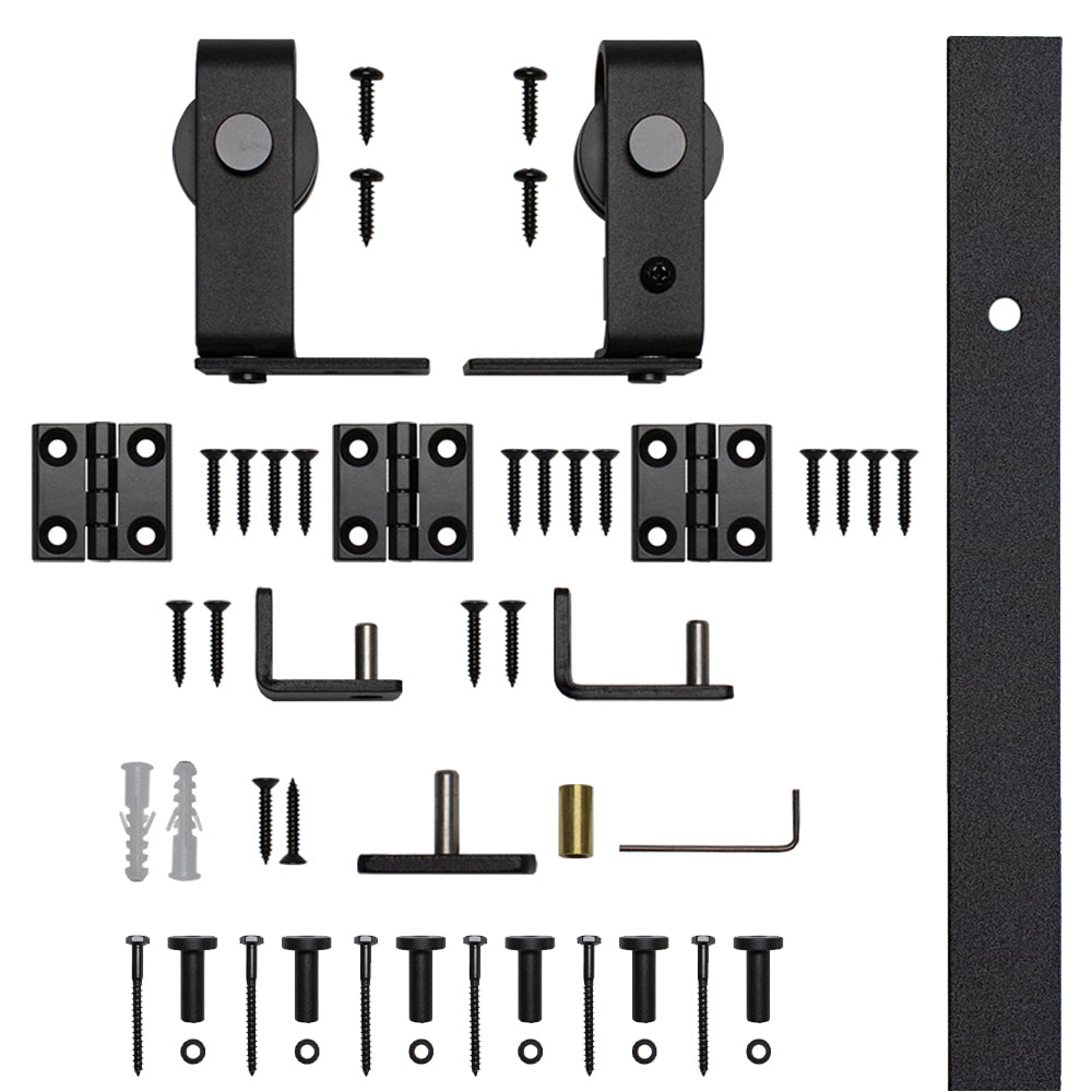 Bifold Mini Barn Door Hardware Kit Top Mount Rail