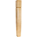 Hardware Resources Grooved Arts & Crafts Post Rubberwood 42" Length 5" Width
