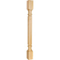 Hardware Resources Reed Post Rubberwood 3-1/2" W x 3-1/2" D x 42" H Size