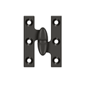 Deltana 2" Height, 2-1/2" Length Olive Knuckle Hinge, Oil Rubbed Bronze, Right