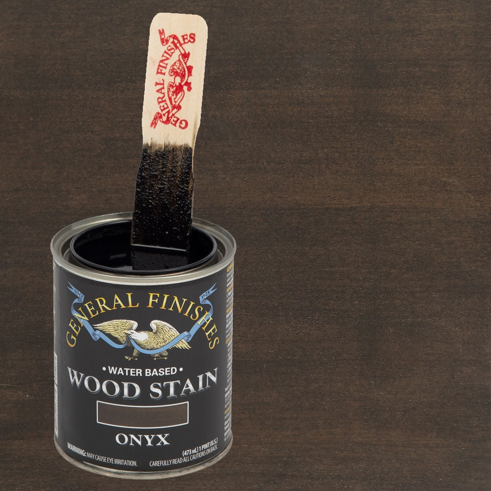 General Finishes Water Based Wood Stains, Onyx, Pint