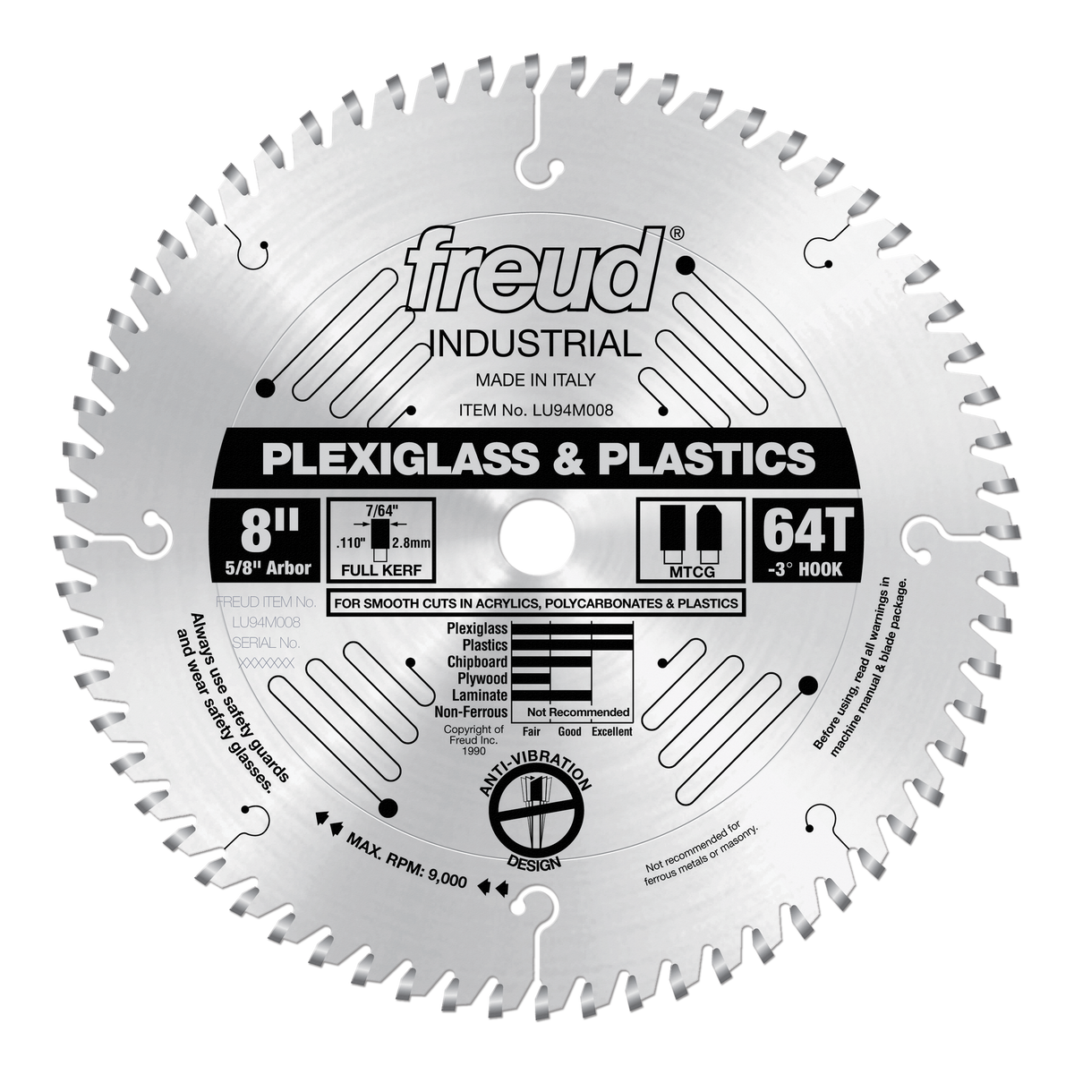 Freud Plexiglass And Plastic Blade