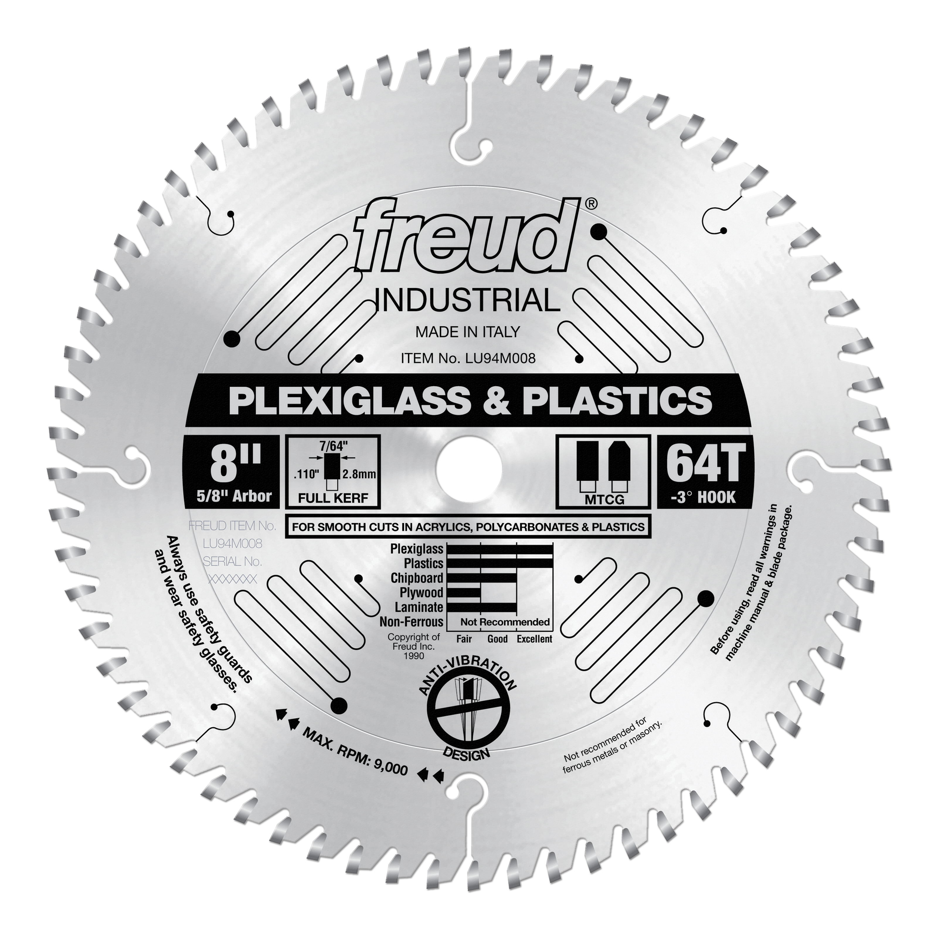 Freud Plexiglass And Plastic Blade