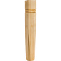 Hardware Resources Beveled Grooved Post Rubberwood 35-1/2" Length 5" Diameter