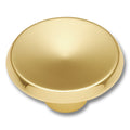 Hickery Hardware Metropolus Knob Polished Brass Round 1-1/2" Diameter