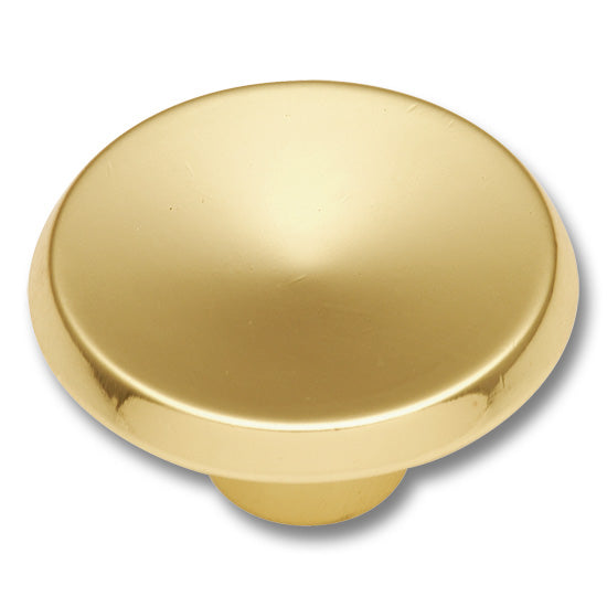 Hickery Hardware Metropolus Knob Polished Brass Round 1-1/2" Diameter