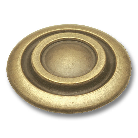 Hickory Hardware Cavalier Knob Zinc Antique Brass 1-1/4 in. Diameter 11/16 in. Projection