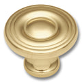 Hickery Hardware Conquest Knob Polished Brass 1-3/16" Diameter