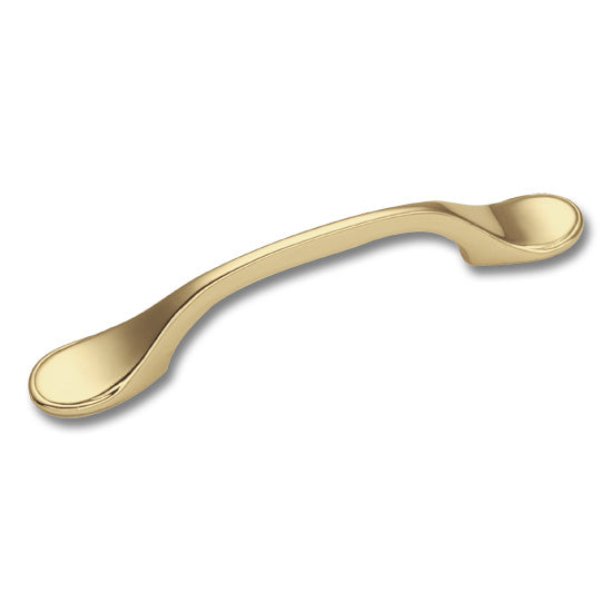 Hickery Hardware Conquest Pull 3" Center-to-Center Polished Brass 11/16" Projection