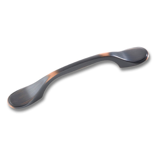 Hickery Hardware Conquest Pull 3" Center-to-Center Oil-Rubbed Bronze Highlighted 11/16" Projection