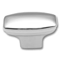 Hickery Hardware Metropolus Knob Chrome Rectangular 1-7/16" Diameter