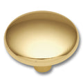 Hickery Hardware Metropolus Knob Polished Brass Round 1-1/8" Diameter