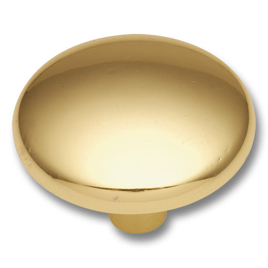 Hickery Hardware Metropolus Knob Polished Brass Round 1-1/8" Diameter
