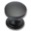 Hickery Hardware American Diner Knob Vintage Bronze 1" Diameter