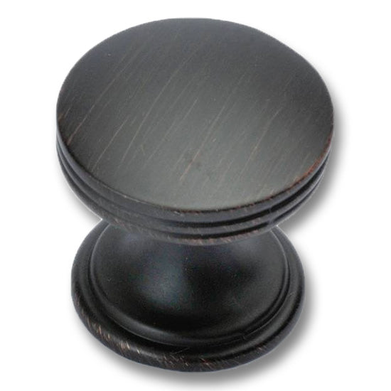 Hickery Hardware American Diner Knob Vintage Bronze 1" Diameter