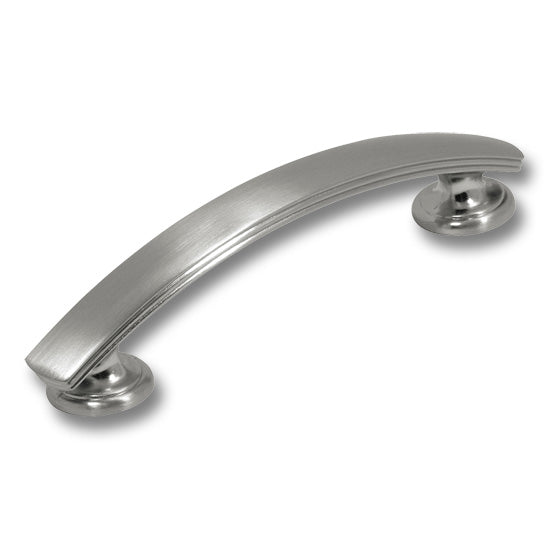 Hickery Hardware American Diner Pull 96mm Center-to Center, Satin Nickel