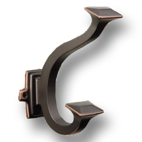 Hickery Hardware Hook Zinc Oil Rubbed Bronze 1-1/2" Center to Center