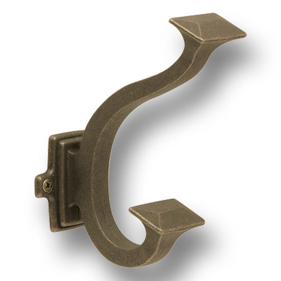 Hickery Hardware Hook Zinc Windover Antique 1-1/2" Center to Center
