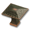 Hickery Hardware Craftsman Knob Zinc 1-1/4" Dia Oil Rubbed Bronze Square
