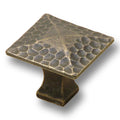 Hickery Hardware Craftsman Knob Zinc 1-1/4" Dia Windover Antique Square