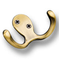 Hickery Hardware Hook Zinc Antique Brass 3/8" Center to Center