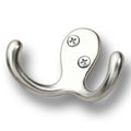 Hickery Hardware Hook Zinc Satin Chrome 3/8" Center to Center