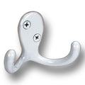 Hickery Hardware Hook Zinc White 3/8" Center to Center