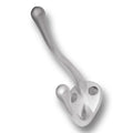Hickery Hardware Hook Zinc Satin Chrome 5/8" Center to Center