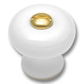Hickery Hardware Tranquility Knob White 7/8" Diameter