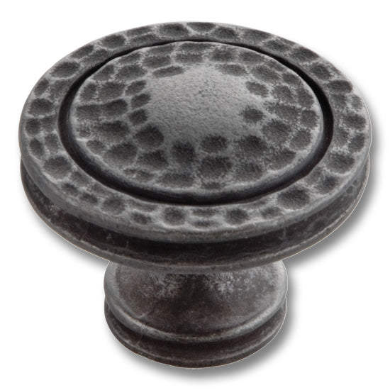 Hickery Hardware MOUNTAIN LODGE Knob Black Iron 1-3/8" Diameter