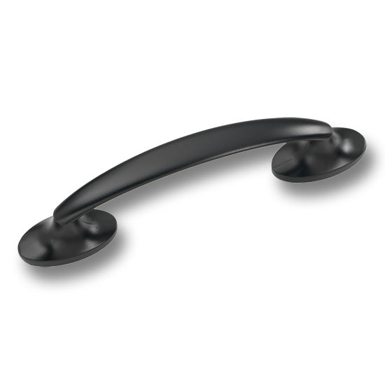 Hickory Hardware Luna Pull Matte Black 4-1/8 in. length