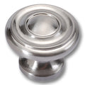 Hickery Hardware Cottage Knob Satin Nickel 1-1/4" Diameter 1" Projection