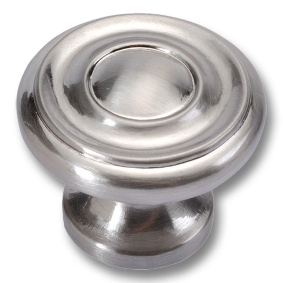 Hickery Hardware Cottage Knob Satin Nickel 1-1/4" Diameter 1" Projection