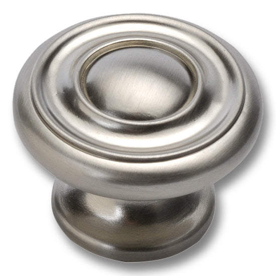 Hickery Hardware Cottage Knob Stainless Steel 1-1/2" Diameter 1-1/8" Projection