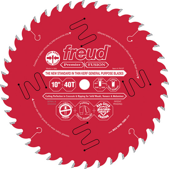 Freud Premier Fusion Series Carbide Saw Blade Thin Kerf