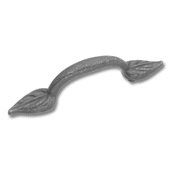 Hickery Hardware Natural Accents Arch Bow Pull With Leaf Feet Vibra Pewter, Vibra Pewter