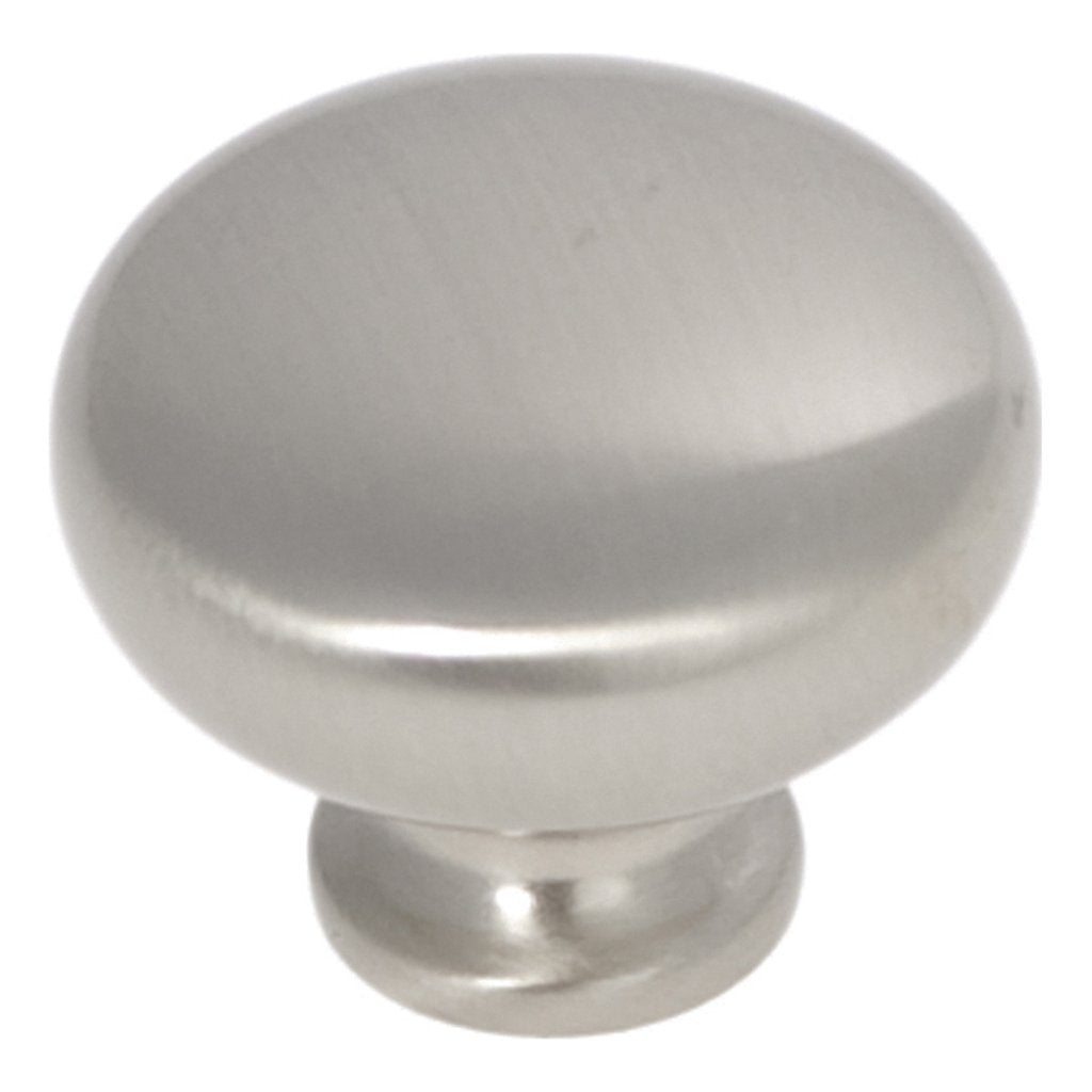 Hickery Hardware Cottage Knob Satin Nickel 1-1/4" Diameter 1-1/16" Projection