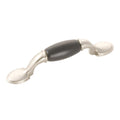 Hickery Hardware Tranquility Pull Zinc And Porcelain, Satin Nickel
