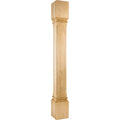 Hardware Resources Fluted Edge Post Rubberwood 42" Length 5" Width
