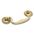 Hickery Hardware MANOR HOUSE Solid Brass Bail Pull Lancaster Hand Polish 3" Center to Center
