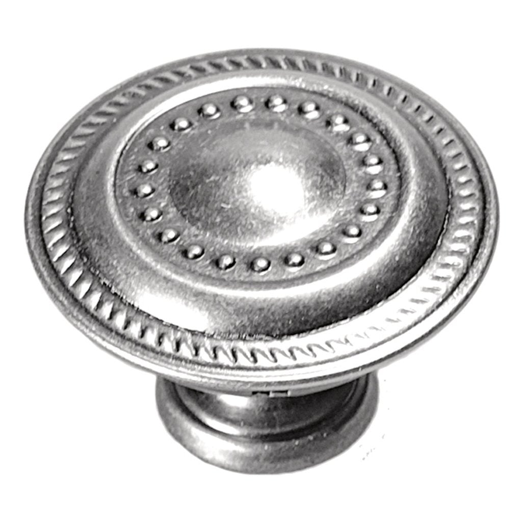 Hickery Hardware Manor House Knob Silver Stone 1-1/4" Diameter