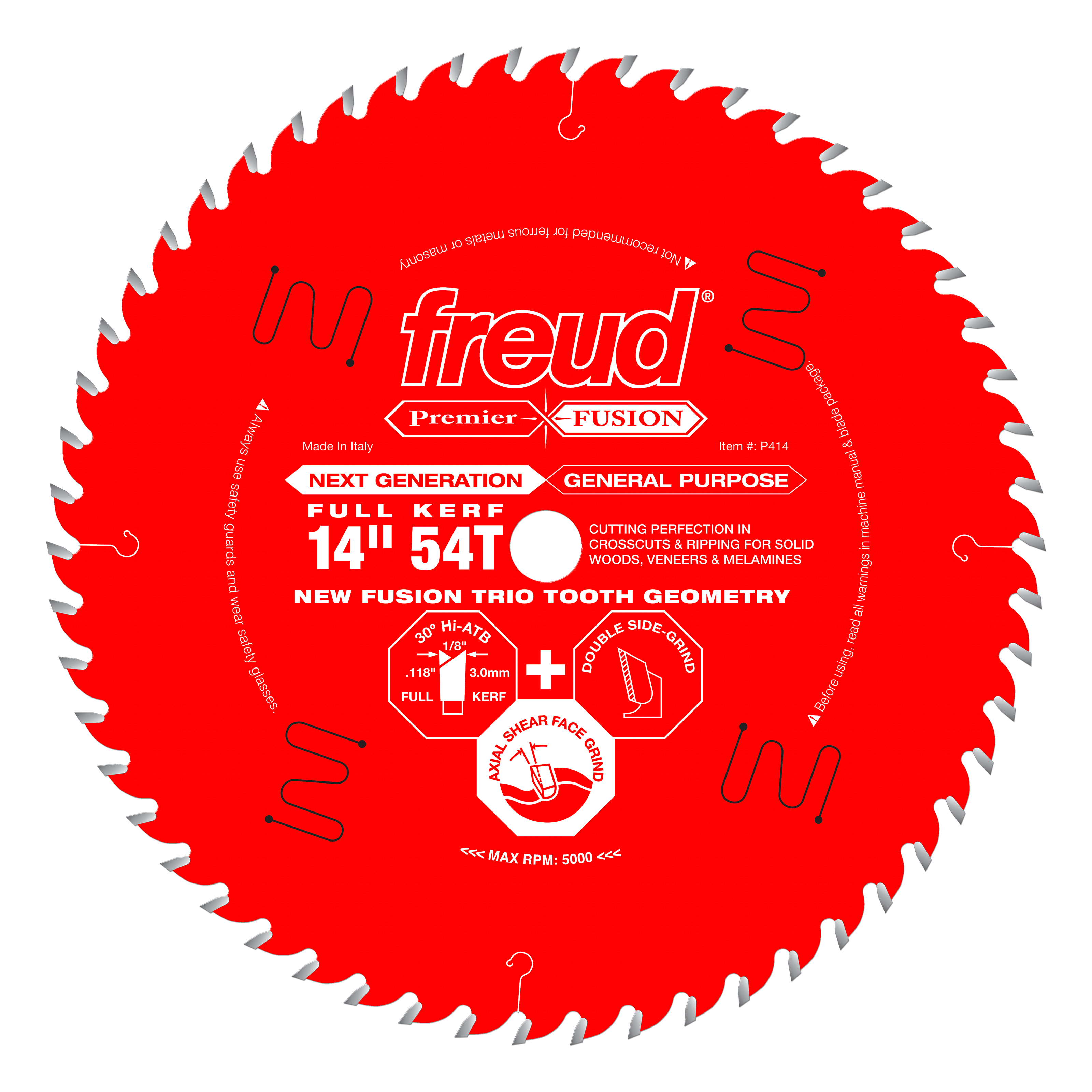 Freud Premier Fusion Series Carbide Saw Blades 14" Diameter