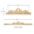 Medium Corinthian Capital, 5"w x 5"h x 1 3/4"d, (accepts up to 3"w x 3/4"d) Maple