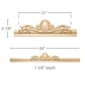 Medium Vineyard Scrolls (Sold left and right pair per card), 9''w x 4''h x 13/16''d Cherry