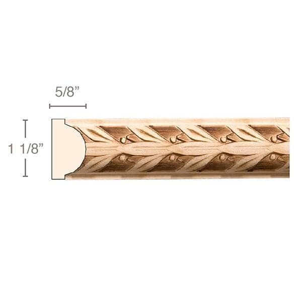 Traditional Case, 3 1/2''w x 13/16''d Poplar