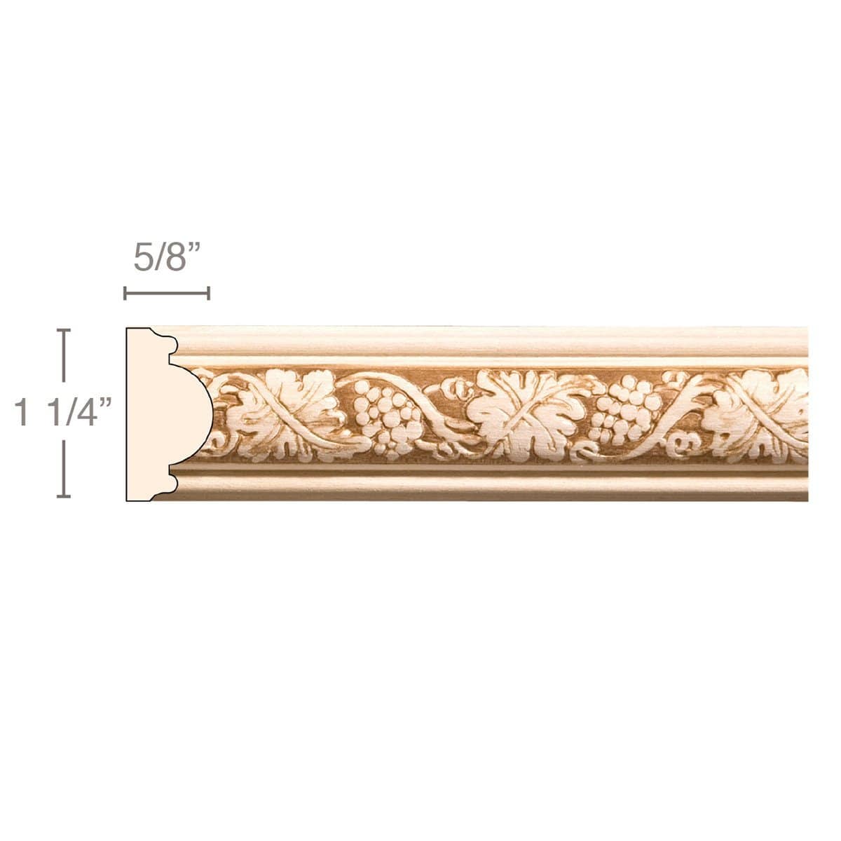 Traditional Casing, 2 1/2''w x 13/16''d Poplar